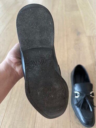 37 Beden siyah Renk Zara loafer