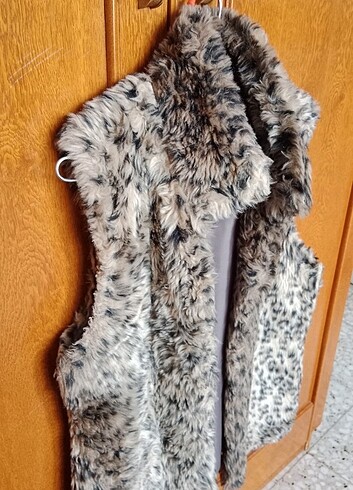 Bershka Leopar kürk yelek