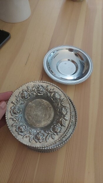 Çay tabağı gümüş kaplama. Alman gümüşü