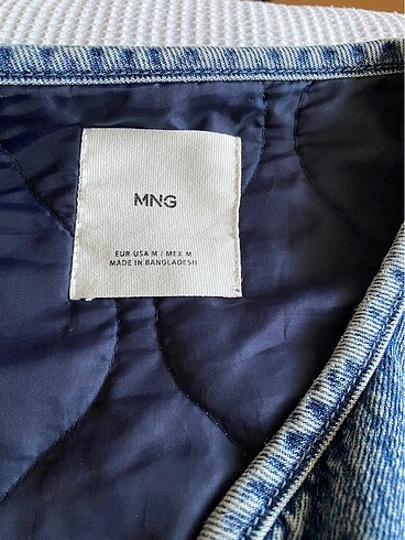 m Beden mavi Renk Mango bomber/kot ceket