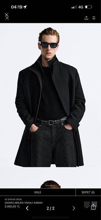 Zara uzun kaban - Görsel 2