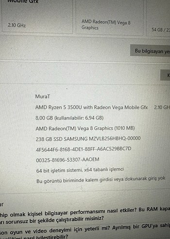 Huawei matebook d15 laptop - Görsel 2