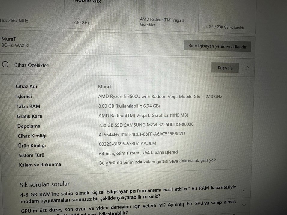 Huawei matebook d15 laptop - Görsel 2