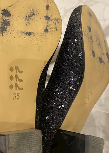 Kız Çocuk Siyah Simli Gotik Babet - Görsel 7