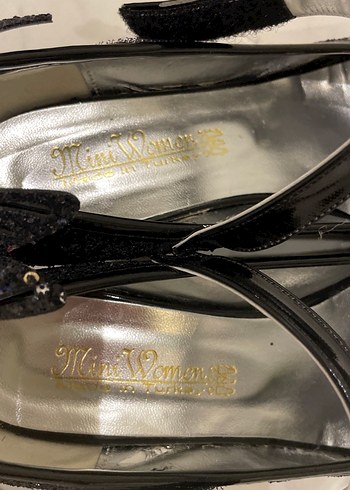 Kız Çocuk Siyah Simli Gotik Babet - Görsel 8