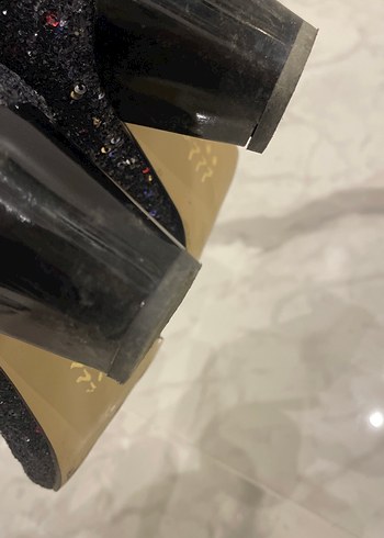 Kız Çocuk Siyah Simli Gotik Babet - Görsel 3