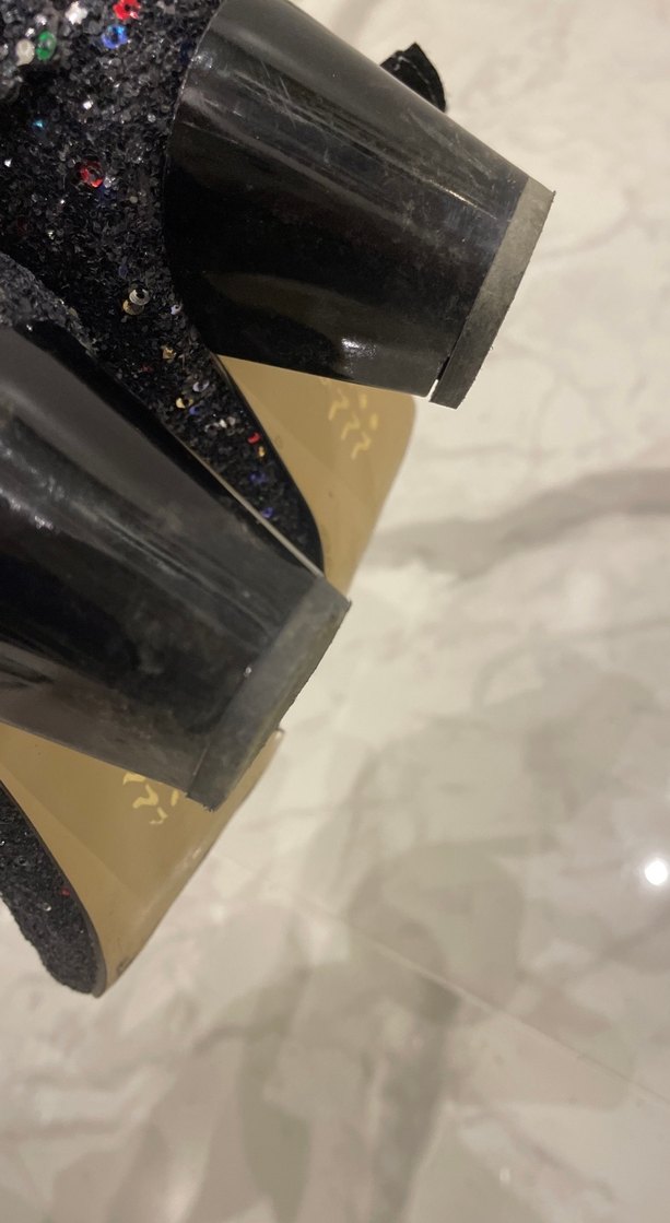 Kız Çocuk Siyah Simli Gotik Babet - Görsel 3