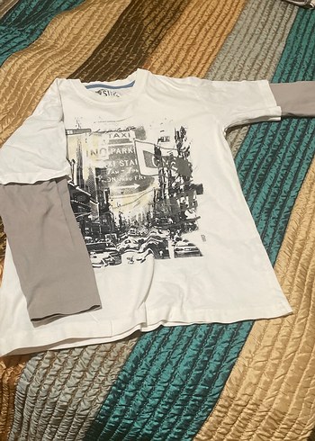 Erkek Çocuk Gri Baskılı Tişört - Görsel 2