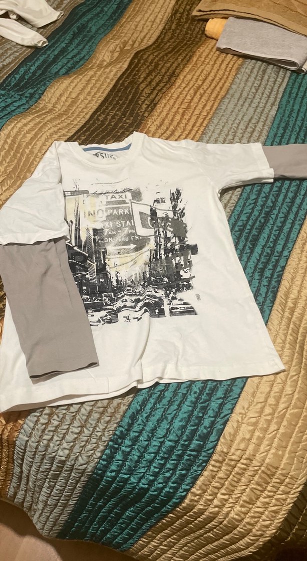 Erkek Çocuk Gri Baskılı Tişört - Görsel 2