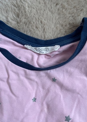 Kız Çocuk Pembe Uzun Kollu Baskılı Tişört - Görsel 2