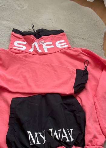 Kız Çocuk Renkli Baskılı Kısa Kollu Sweatshirt - Görsel 4