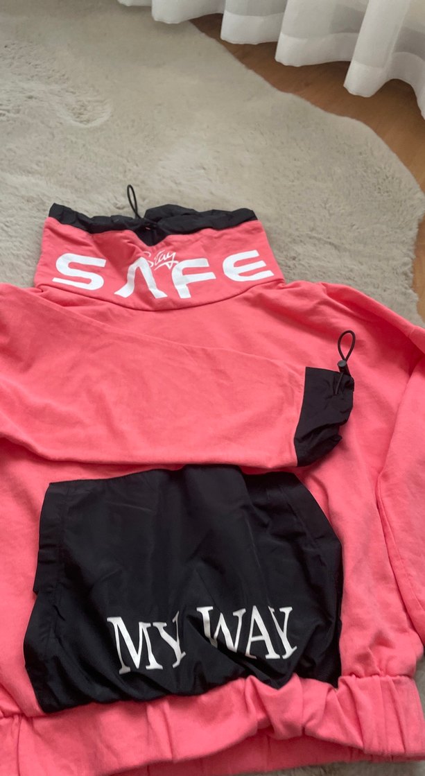 Kız Çocuk Renkli Baskılı Kısa Kollu Sweatshirt - Görsel 4