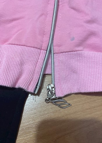 Kız Çocuk Fermuarlı Pembe Eşofman Takımı - Görsel 4