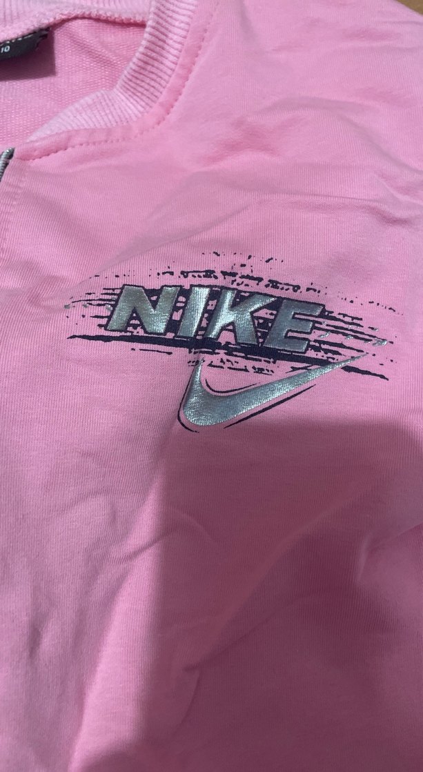 Kız Çocuk Fermuarlı Pembe Eşofman Takımı - Görsel 2