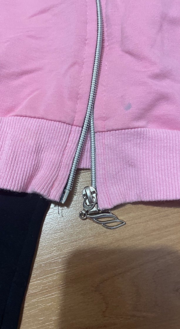 Kız Çocuk Fermuarlı Pembe Eşofman Takımı - Görsel 4