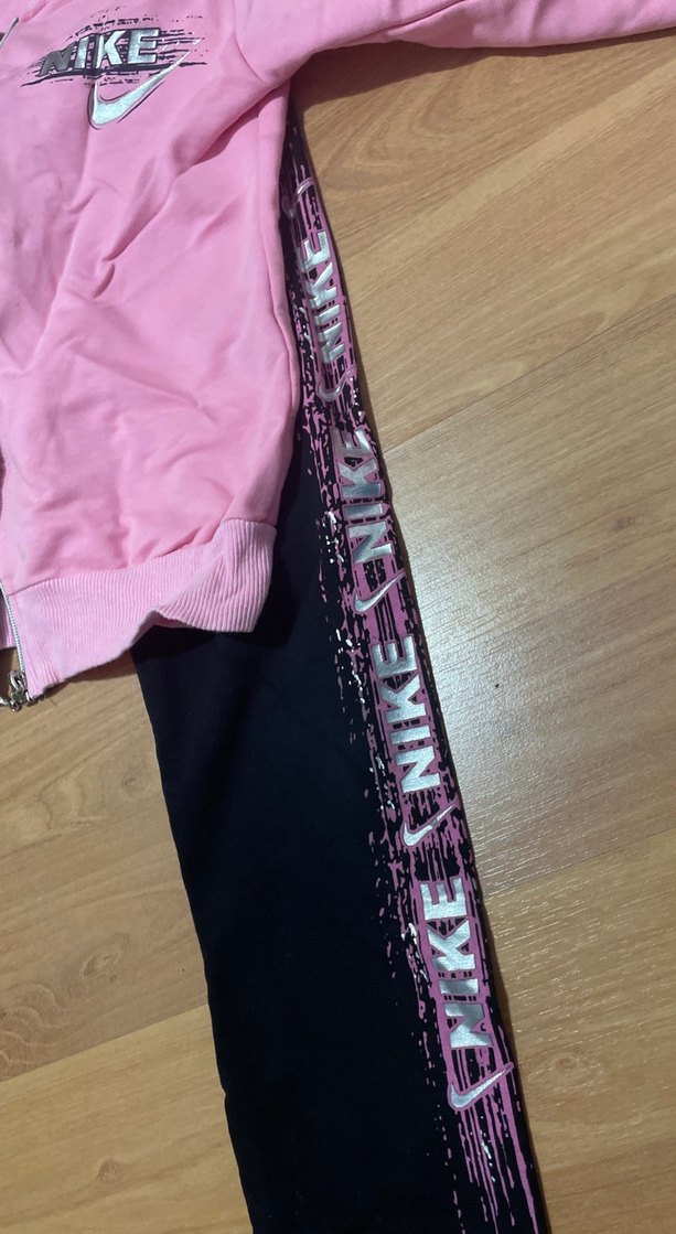 Kız Çocuk Fermuarlı Pembe Eşofman Takımı - Görsel 3