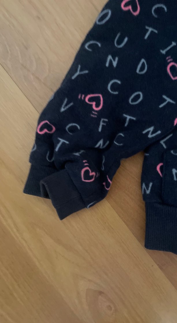 Kız Çocuk Baskılı Kapüşonlu Fermuarlı Sweatshirt - Görsel 4