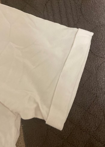 Beyaz Baskılı Kız Tişörtü, Kısa Kollu, Salaş - Görsel 5