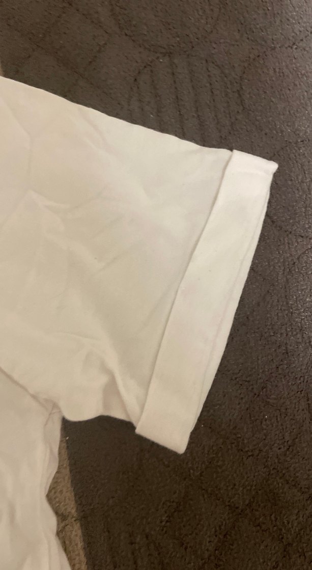 Beyaz Baskılı Kız Tişörtü, Kısa Kollu, Salaş - Görsel 5