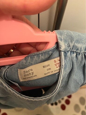 4 Yaş Beden Zara Yumuşak Kot Elbise