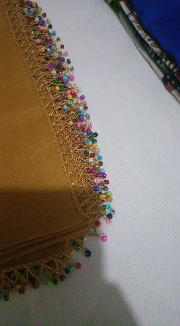 Boncuklu Çok Renkli Kadın eşarp - Görsel 3