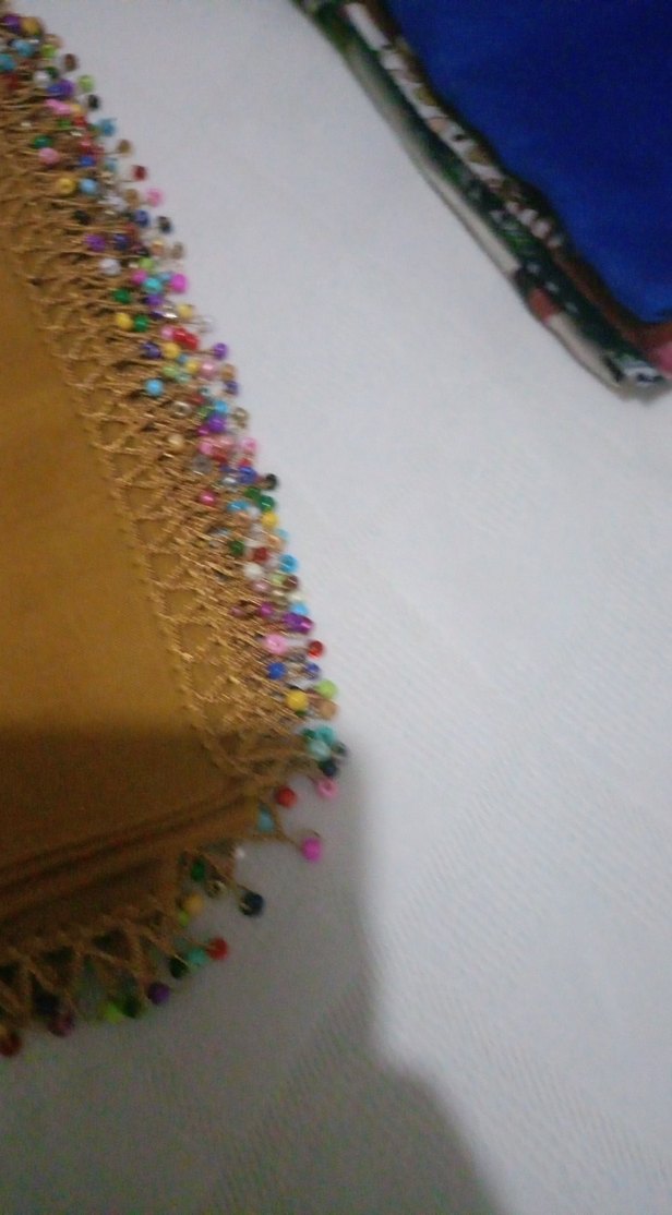 Boncuklu Çok Renkli Kadın eşarp - Görsel 4