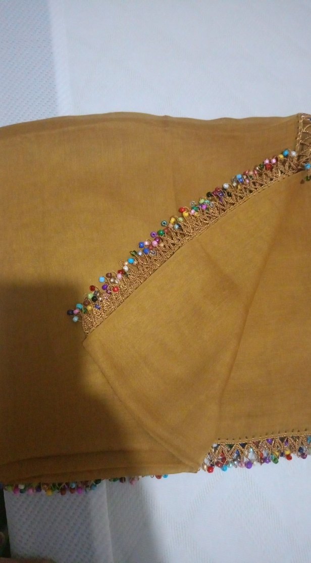 Boncuklu Çok Renkli Kadın eşarp - Görsel 5