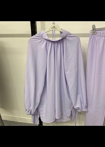 Uzun Kollu Mor Kadın Pijama Takımı - Görsel 2