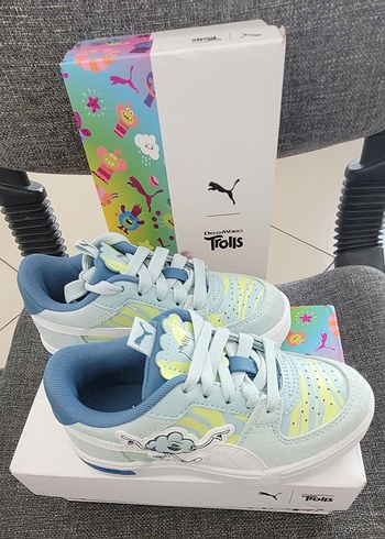 28 Beden çeşitli Renk Puma Ca Pro Trolls 2 PS Çocuk Yeşil Spor Ayakkabı 28 Numara