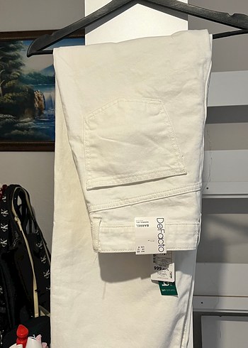 Defacto Beyaz Denim Pantolon