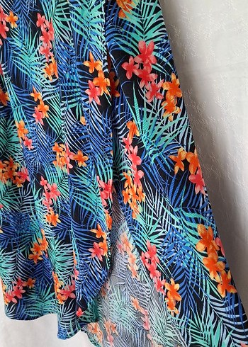 **Renkli Çiçek Desenli Uzun Kadın Etek** - Görsel 2