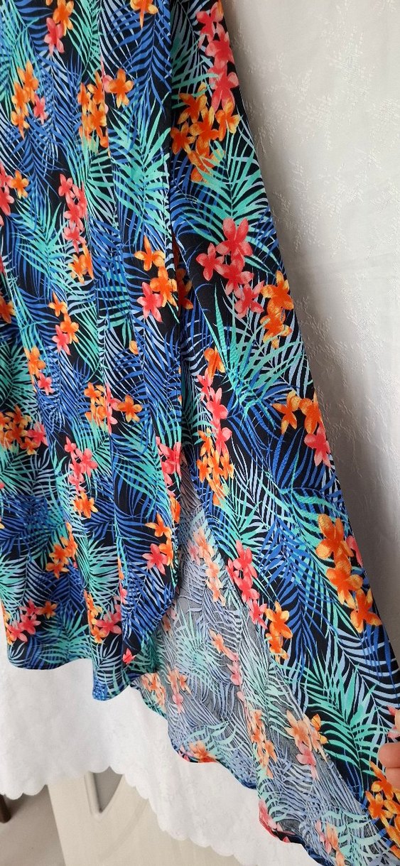 **Renkli Çiçek Desenli Uzun Kadın Etek** - Görsel 2