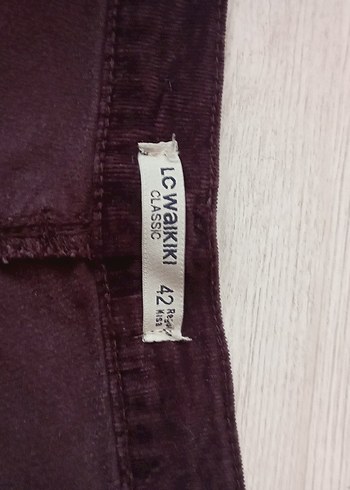 Bordo Süet Kadın Pantolon - Görsel 2