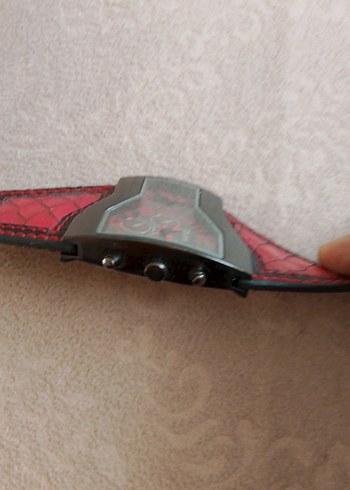 Kırmızı Tokalı Vintage erkek Biker Saati - Görsel 6