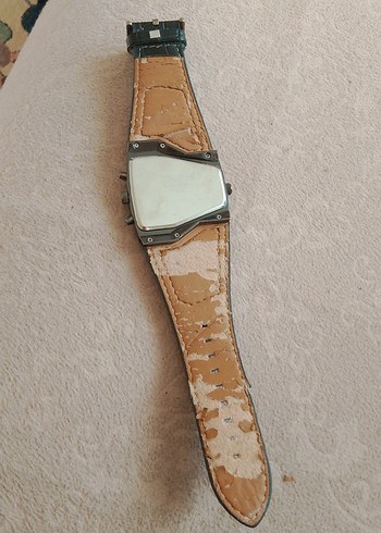 Kırmızı Tokalı Vintage erkek Biker Saati - Görsel 3