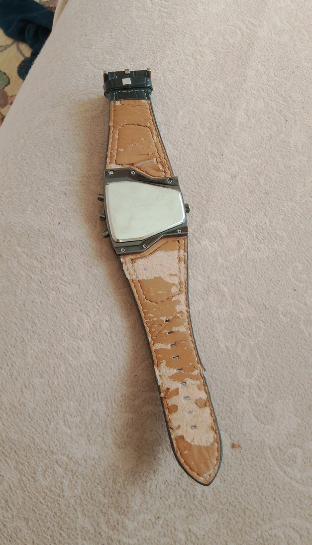 Kırmızı Tokalı Vintage erkek Biker Saati - Görsel 3