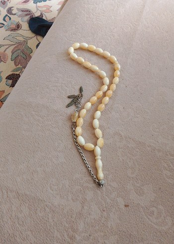 Bej Vintage Erkek Tesbih deve kemiği - Görsel 2