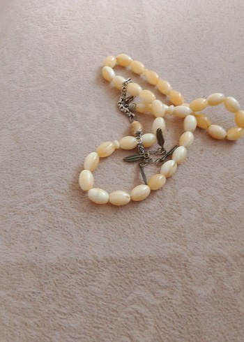 Bej Vintage Erkek Tesbih deve kemiği - Görsel 5