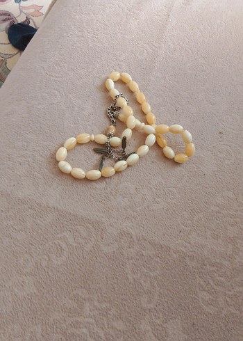 Bej Vintage Erkek Tesbih deve kemiği - Görsel 6