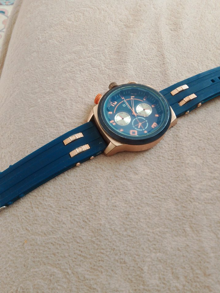 Mavi Kadranlı Erkek Kol Saati - Görsel 5