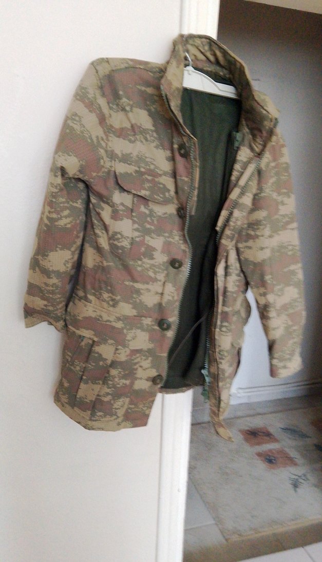 Düğmeli Kamuflaj Erkek Ceket - Görsel 2