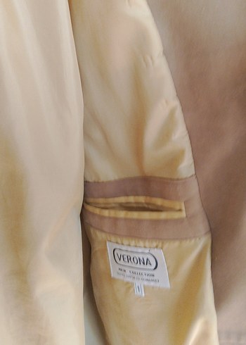 Bej Süet Erkek Ceket Düğmeli Midi Boy - Görsel 4