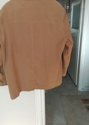 Bej Süet Erkek Ceket Düğmeli Midi Boy - Görsel 5