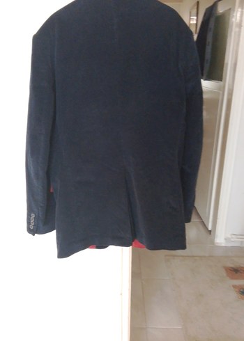 Bordo Düğmeli Erkek kadife Ceket - Görsel 5