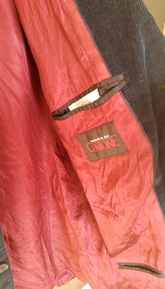 Bordo Düğmeli Erkek kadife Ceket - Görsel 3