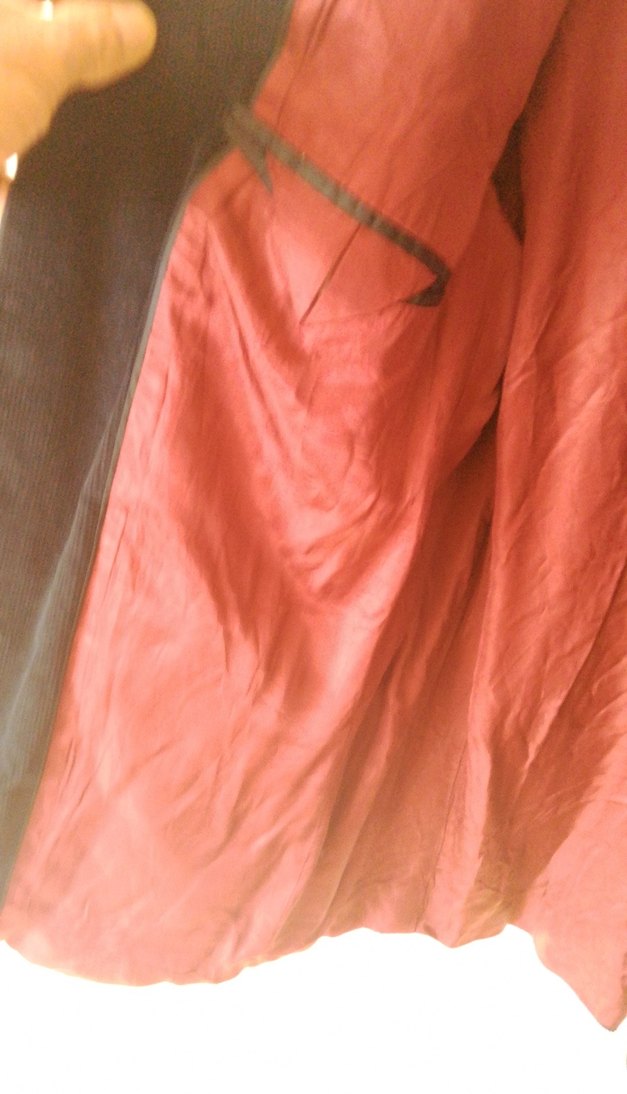 Bordo Düğmeli Erkek kadife Ceket - Görsel 4