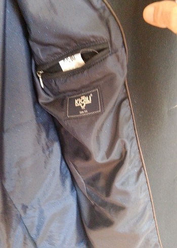 Erkek Siyah Düğmeli Midi Kaban - Görsel 3