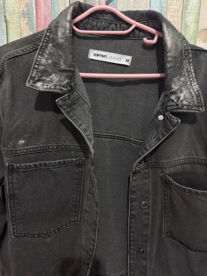 Koton Parıltılı Kot Ceket - Görsel 2
