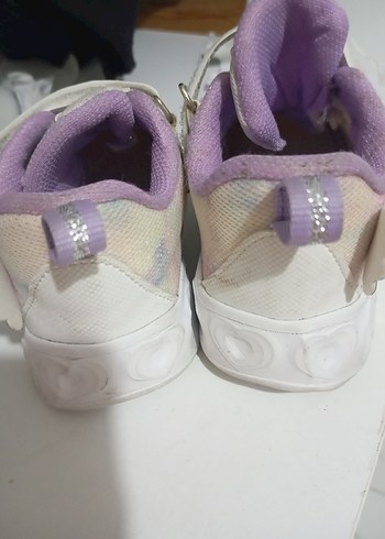 Kız Çocuk Çok Renkli Bağcıklı ışıklı Spor Ayakkabı - Görsel 4