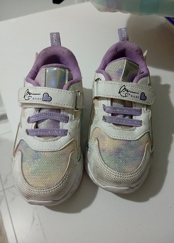 Kız Çocuk Çok Renkli Bağcıklı ışıklı Spor Ayakkabı - Görsel 2